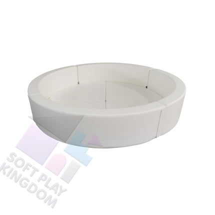 Large Soft Play Round Ball Pit (from 6ft to 10ft), White