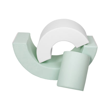 Rainbow Soft Play Set, Pastel Mint & White