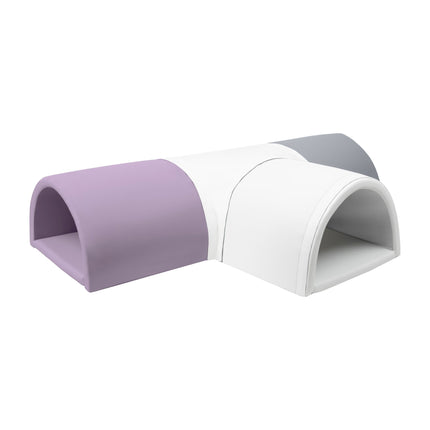 Soft Play T-Shaped Tunnel, 4 Pieces, Purple