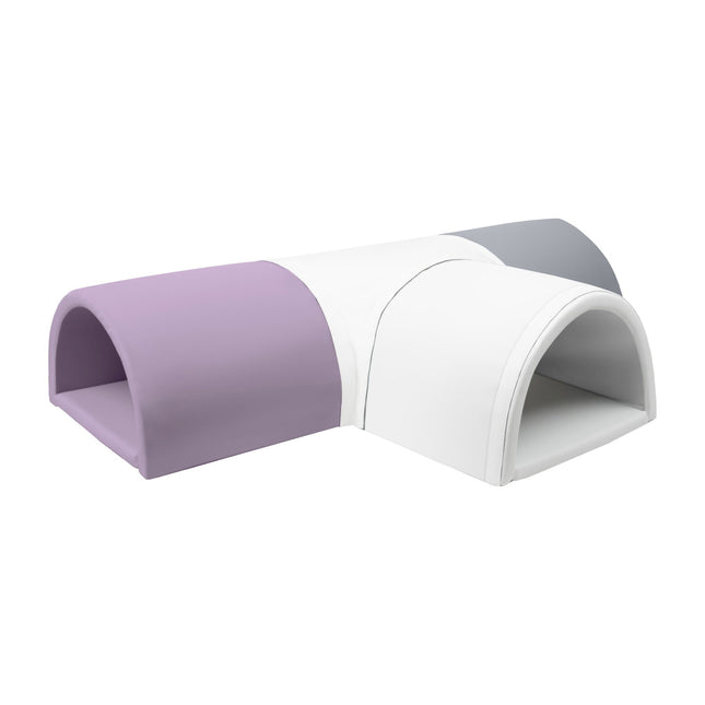 Soft Play T-Shaped Tunnel, 4 Pieces, Purple