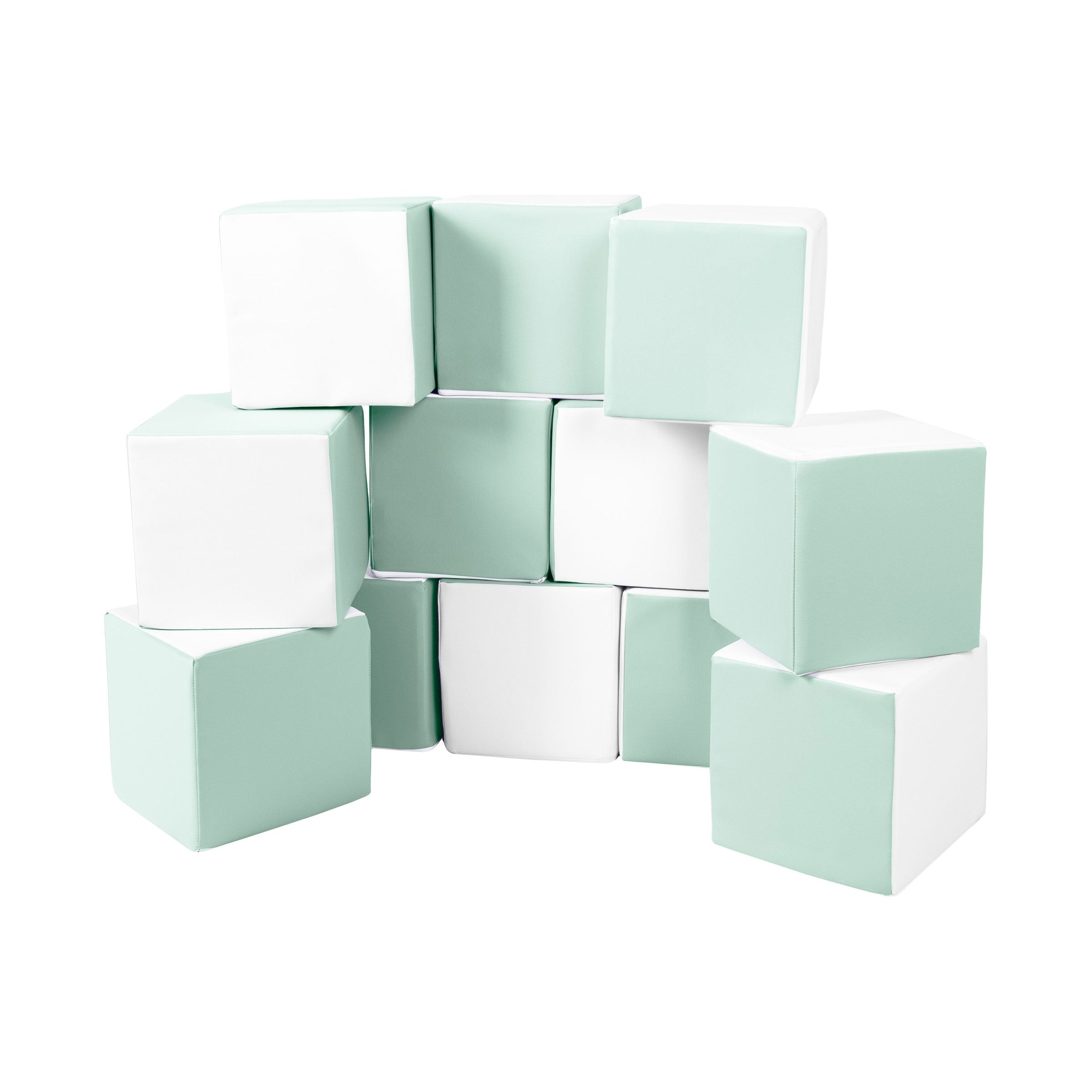 Playing Cube Blocks Soft Play Cubes (28cm Blocks), Pastel Mint – Soft Play Kingdom