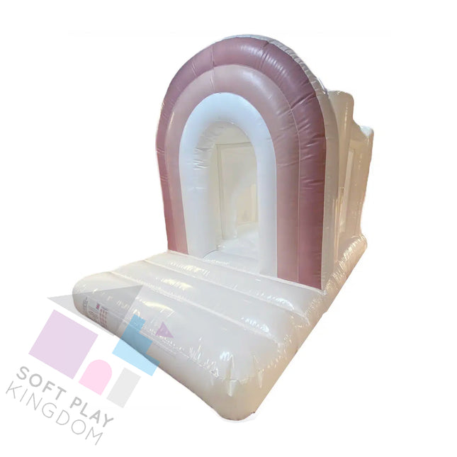 Kids Rainbow Netted Bouncy Castle, Neutral