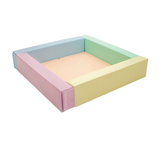 Soft Play Square Ball Pit, 130cm/4ft, Pastel