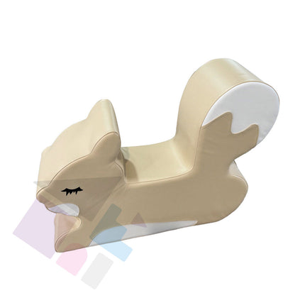 Beige Squirrel Soft Play Ride-On, Foam Animal Climber for Toddlers