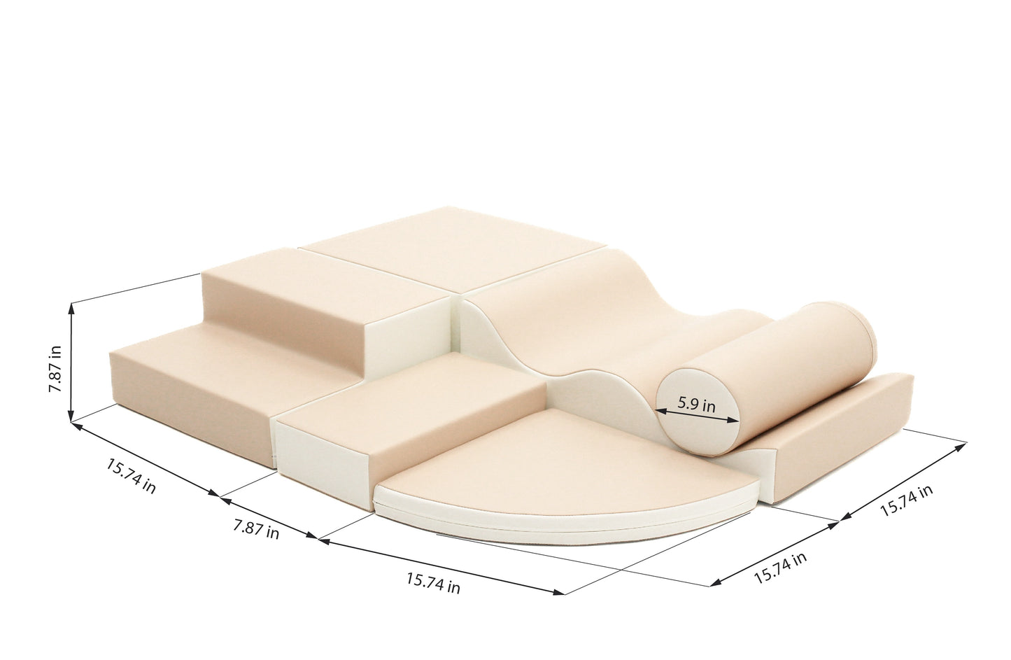 Climb & Roll, Beige & White