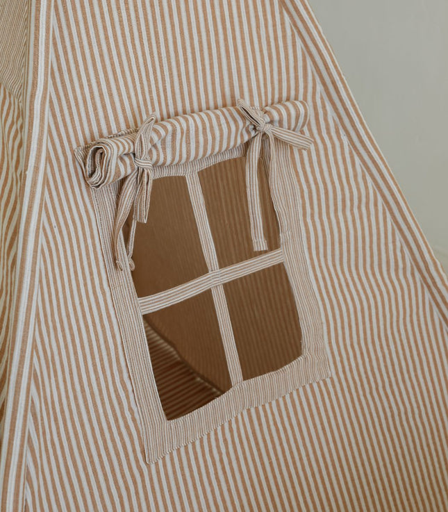 Stripes Teepee with Mat, Beige