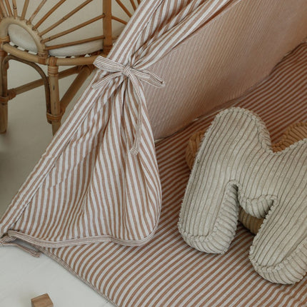 Stripes Teepee with Mat, Beige