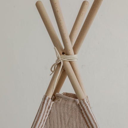 Stripes Teepee with Mat, Beige