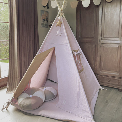 Classic Teepee with Mat, Pastel Pink