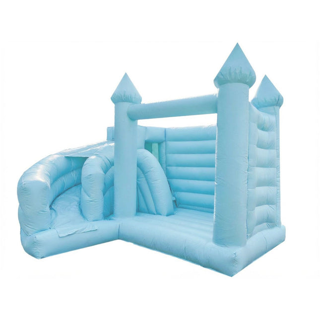Luxury Commercial Turret Top Bouncy Castle & Curved Slide Combi – Kids Event Inflatable