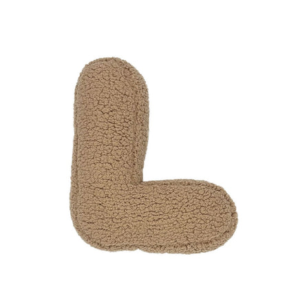 Bouclé Letter Cushion, Taupe