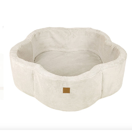 Corduroy Flower Ball Pit, Cream