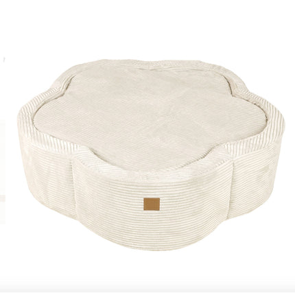 Corduroy Flower Ball Pit, Cream
