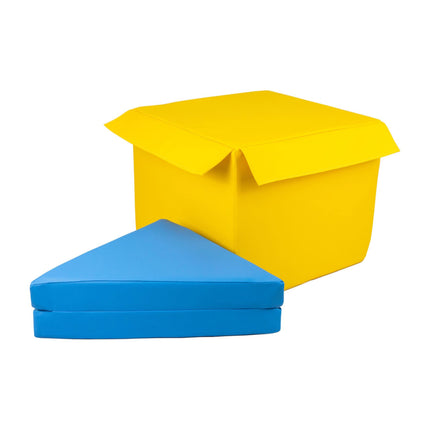 Separate Cube & Folded Triangle (Step & Slide Add-On), Soft Play Set, Multi