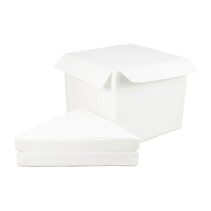 Separate Cube & Folded Triangle (Step & Slide Add-On), Soft Play Set, White