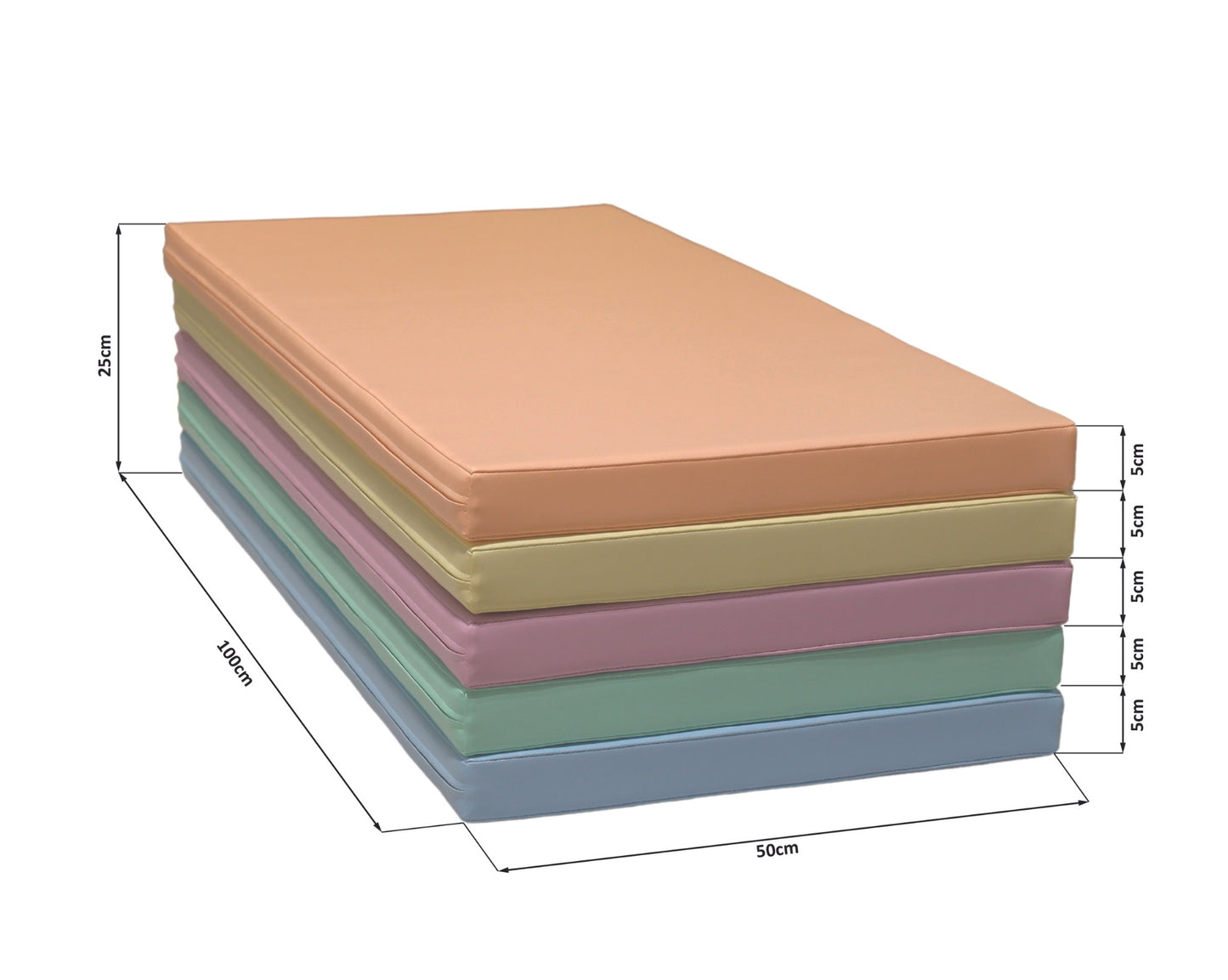 Soft Play Safety Mat (5 Pieces), Pastel
