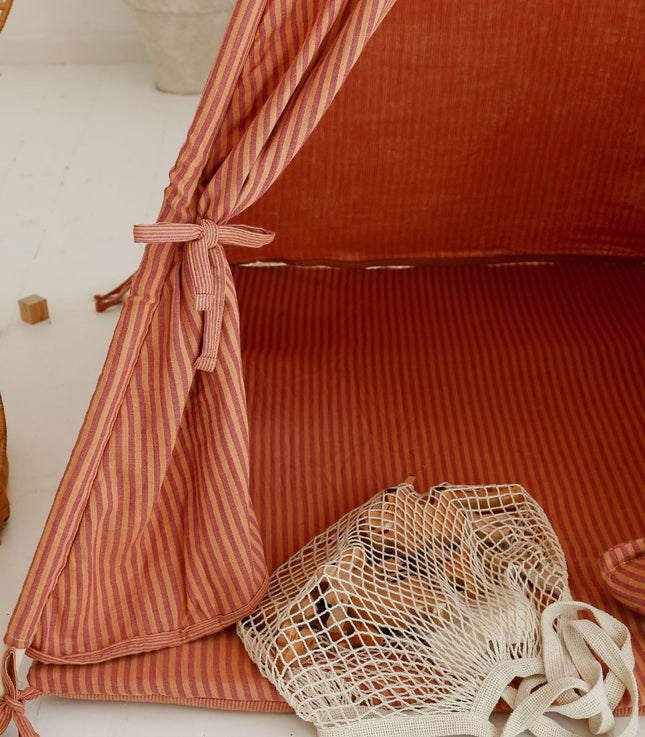 Stripes Teepee with Mat, Orange