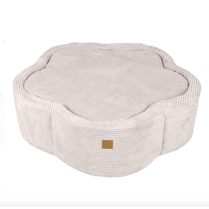 Corduroy Flower Ball Pit, Ecru