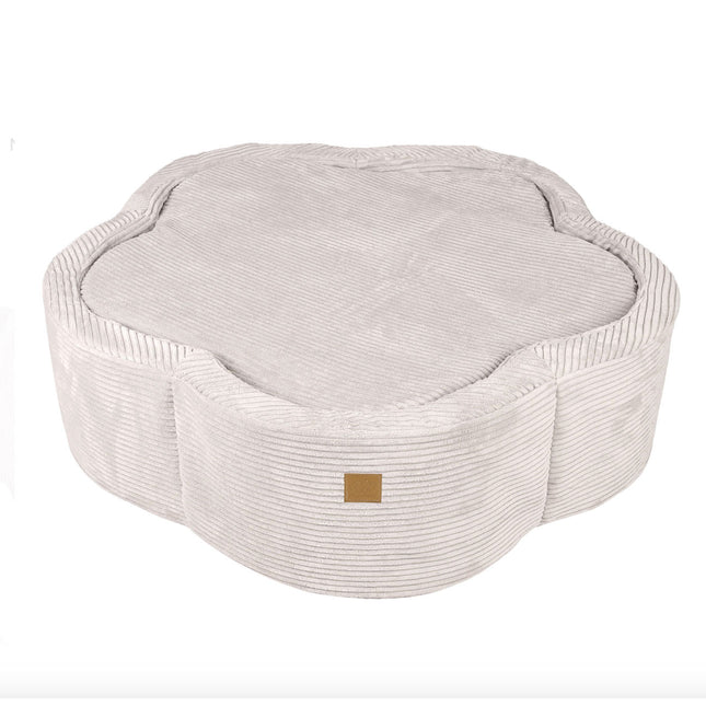 Corduroy Flower Ball Pit, Ecru