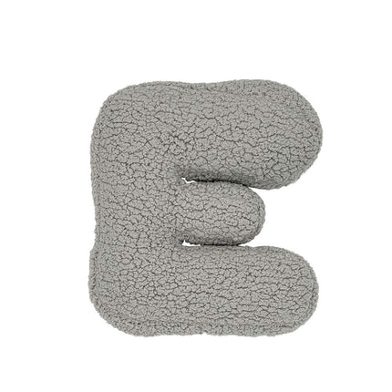 Bouclé Letter Cushion, Grey