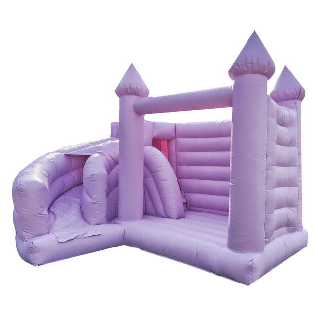 Luxury Commercial Turret Top Bouncy Castle & Curved Slide Combi – Kids Event Inflatable