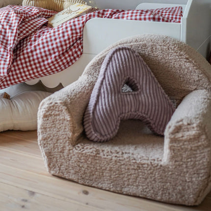 Corduroy Letter Cushion, Plum