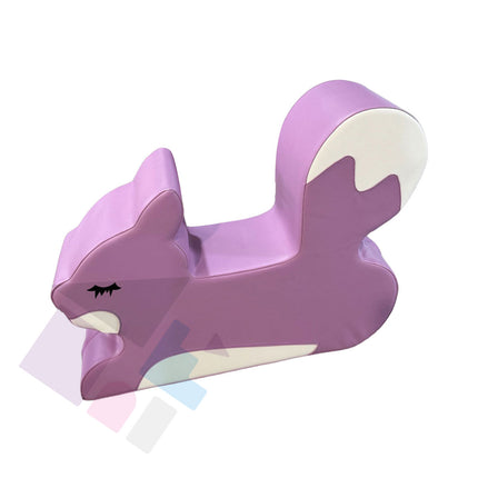 Lilac Squirrel Soft Play Ride-On, Foam Animal Climber for Toddlers