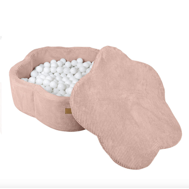 Corduroy Flower Ball Pit, Powder Rose