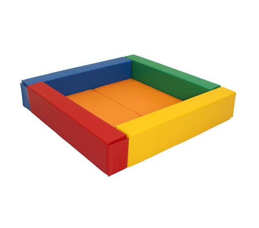 Soft Play Square Ball Pit, 130cm/4ft, Multi