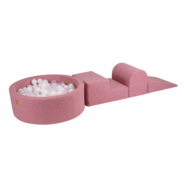 Bouclé Playsystem with Ball Pit, Pink