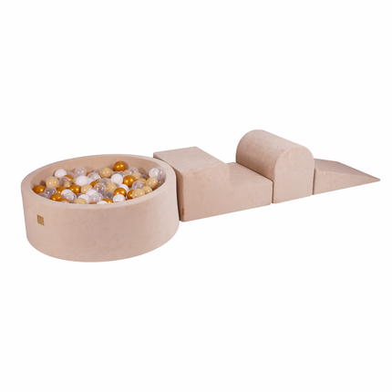 Playsystem with Ball Pit, Velvet Light Beige