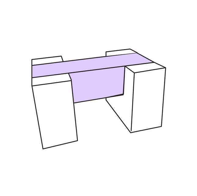 Balance Beam (Stand-Alone), Lilac & White