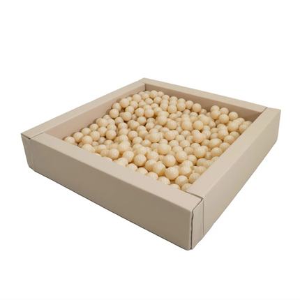 Soft Play Square Ball Pit, 130cm/4ft, Beige