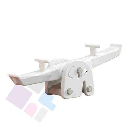 White Plastic Seesaw for Kids, Toddler Play Equipment