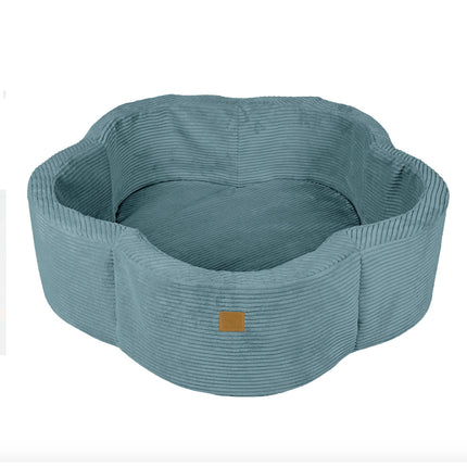 Corduroy Flower Ball Pit, Turquoise