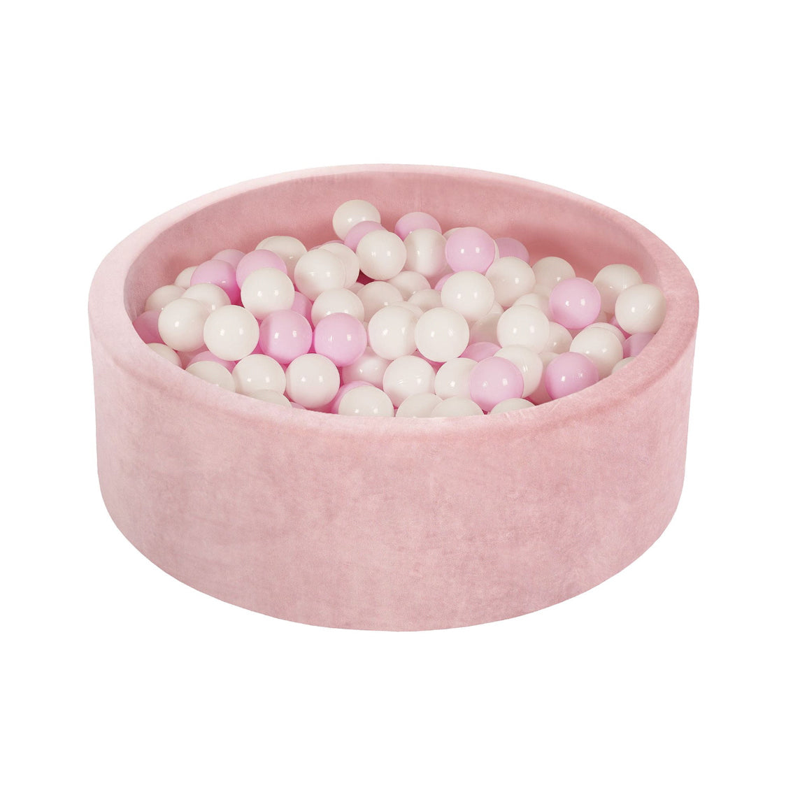 Velvet Round Ball Pit, Light Pink (Choose your own ball colours)