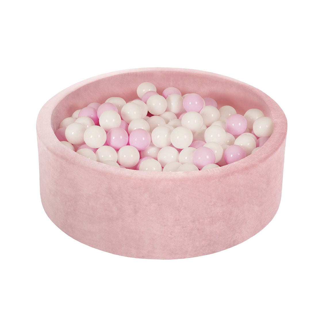 Velvet Round Ball Pit | Light Pink (Choose your own ball colors)