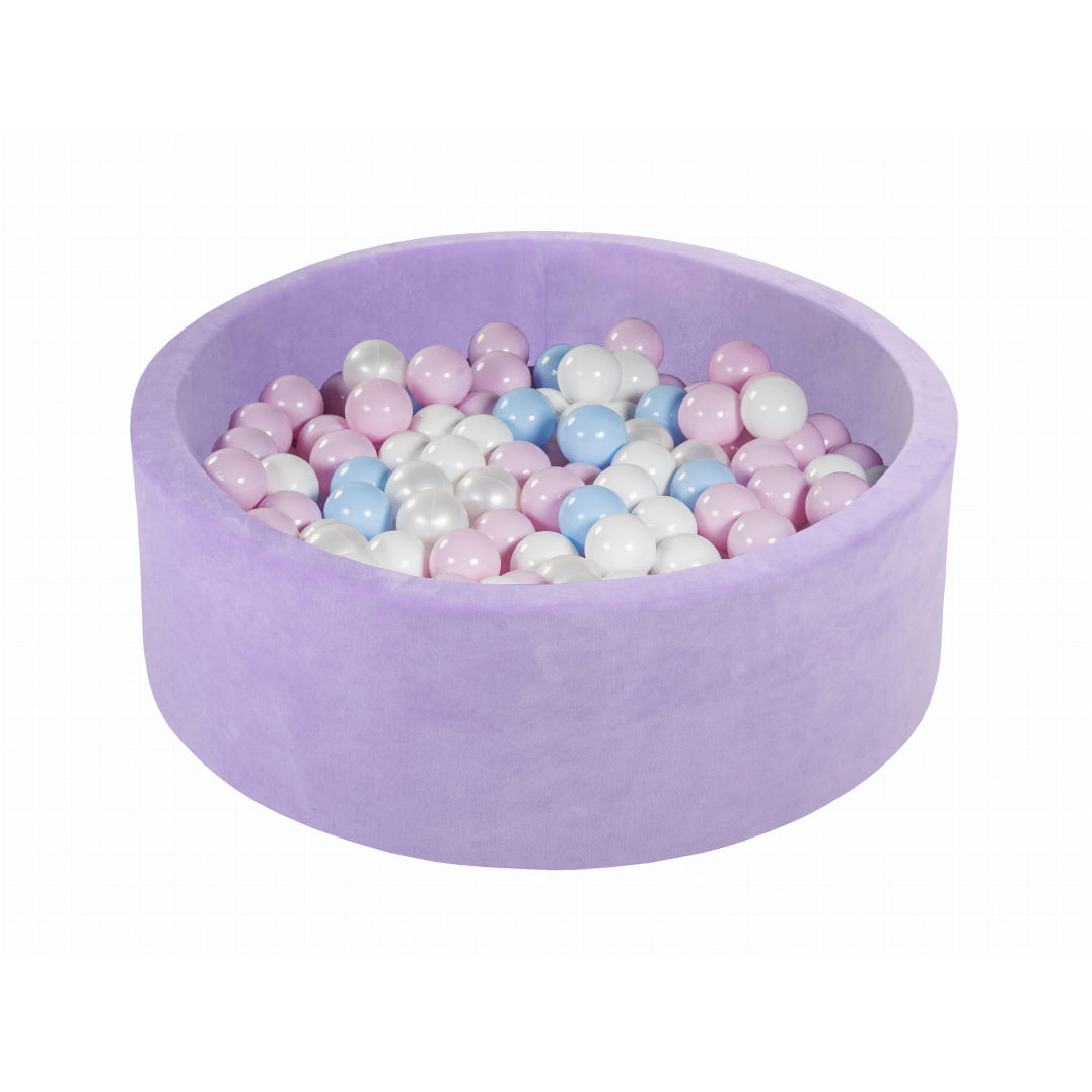 Velvet Round Ball Pit, Violet (Choose your own ball colours)