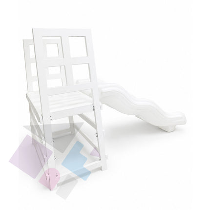 6ft Double Wavy Slide with Platform + Steps