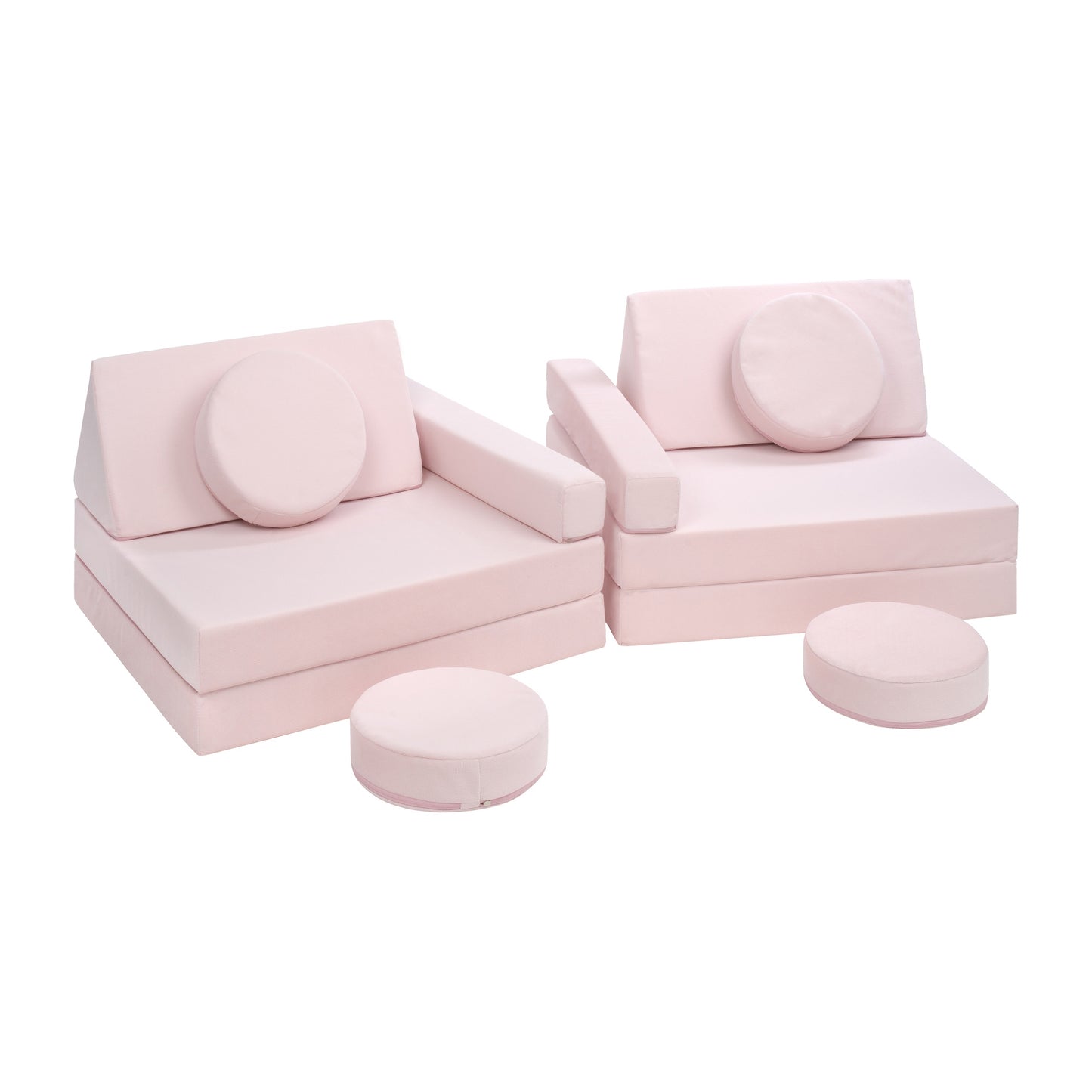 Soft Modular Sofa, Pastel Pink