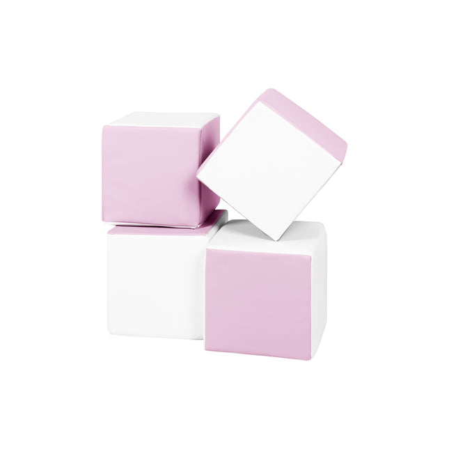 Soft Play Cubes (28cm Blocks), Pastel Pink
