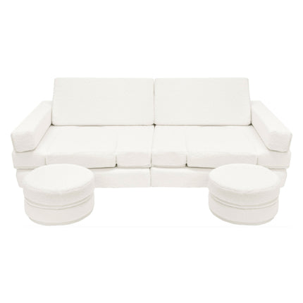 Bouclé Soft Modular Sofa Deluxe, Cream