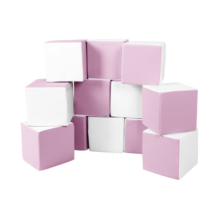 Soft Play Cubes (28cm Blocks), Pastel Pink
