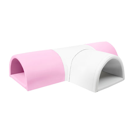 Soft Play T-Shaped Tunnel, 4 Pieces, Pastel Pink