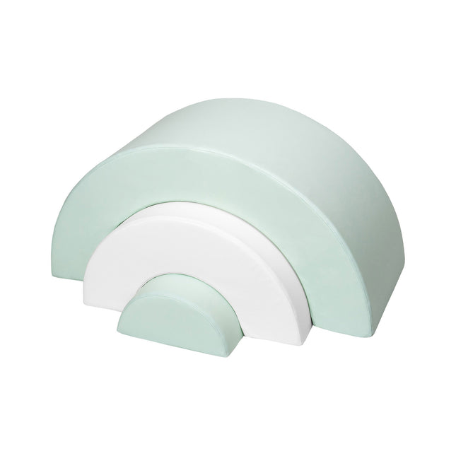 Rainbow Soft Play Set, Pastel Mint & White
