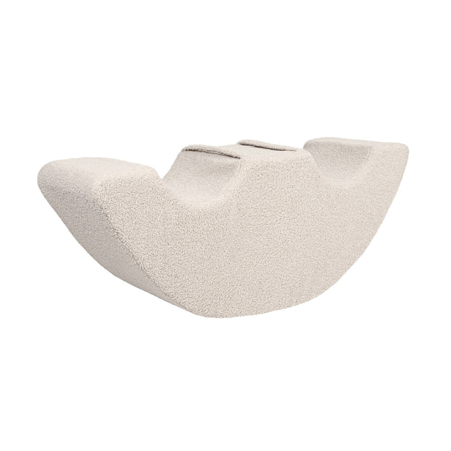 Bouclé Two Seated Rocker, Beige