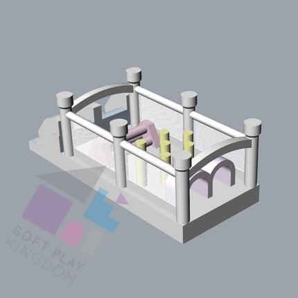 The Play Palace | Inflatable Obstacle Course, 20x8.2ft | Choose your own colours