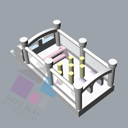 The Play Palace | Inflatable Obstacle Course, 20x8.2ft | Choose your own colours