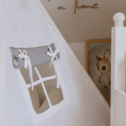 Waffle Teepee with Mat, Beige