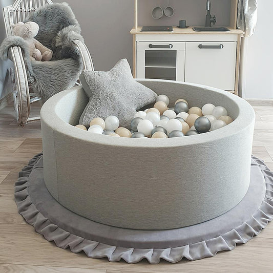 Luxe Ball Pit, Light Grey (Choose your own ball colours)